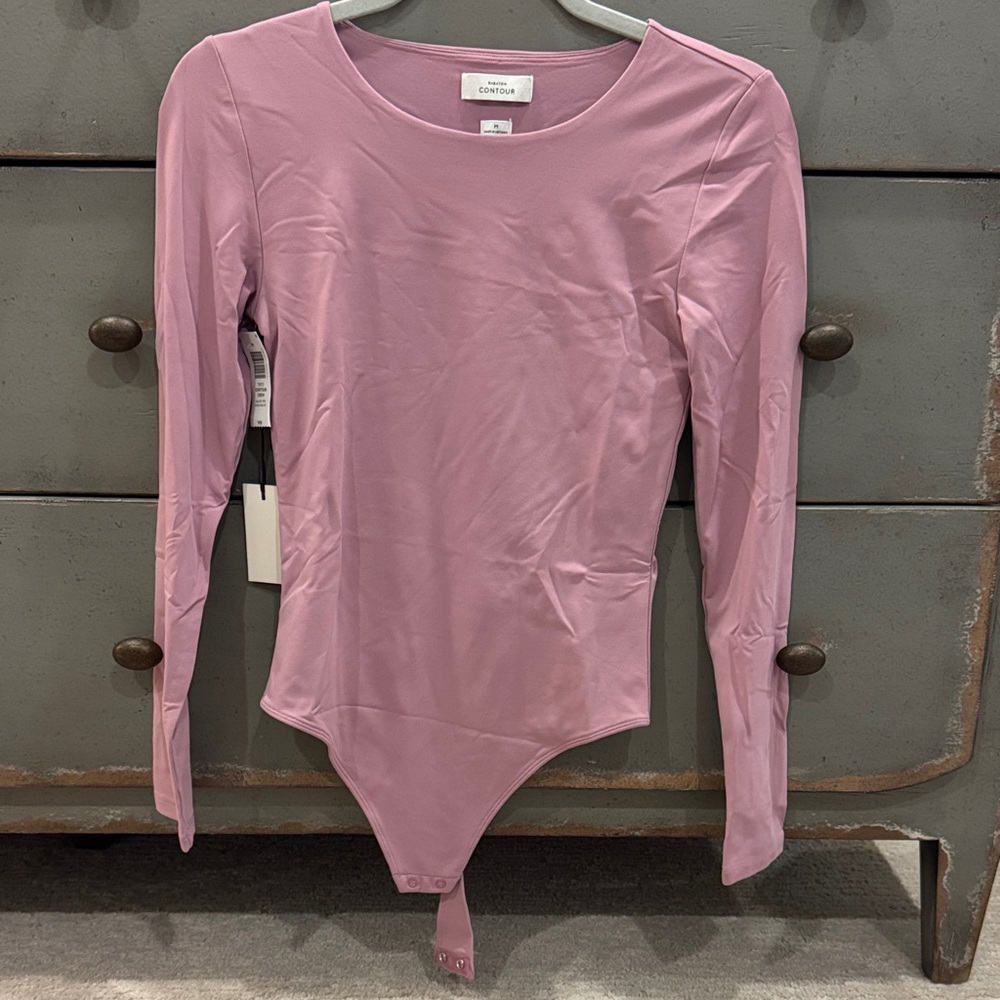 Aritzia Bavarian Contour Long-Sleeve Bodysuit in Dusty Rose